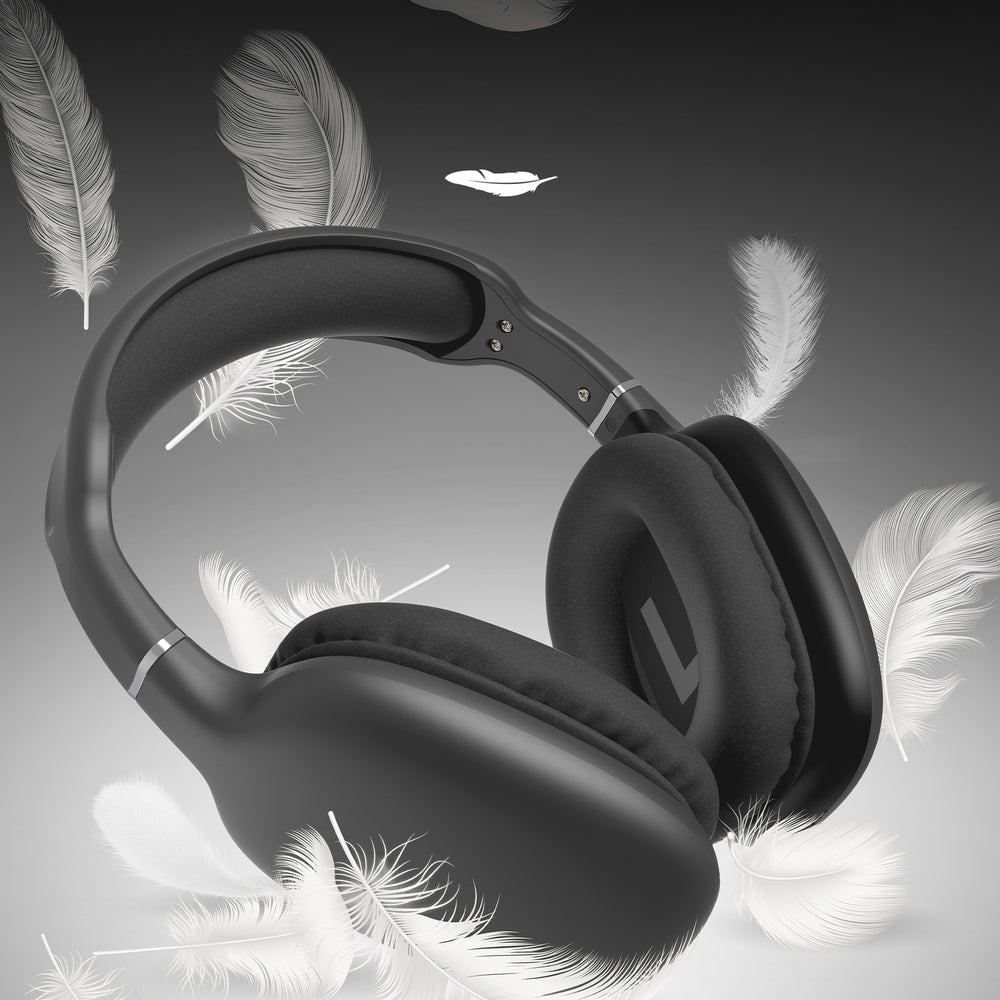 Hypergear 15610 Vibe Wireless Headphones with Mic - Bluetooth 5.0, 40mm Drivers, Noise-Isolating, Black Image 1