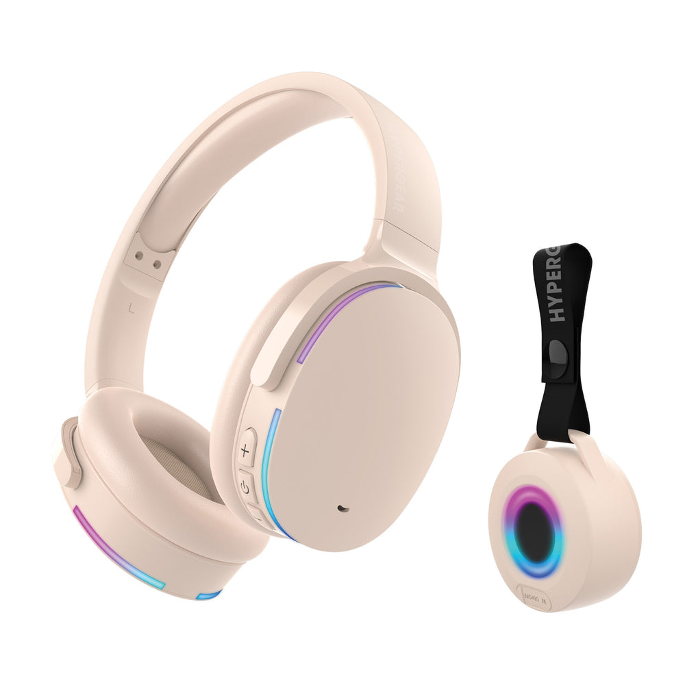 Hypergear 15862 Wireless Audio Essentials Duo with Light-up Bluetooth Speaker and Headphones Image 1