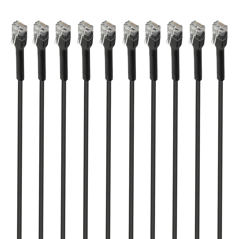 Intellinet 745185 Cat6 U/UTP Flexiboot Slim Patch Cable 3ft Black Image 1