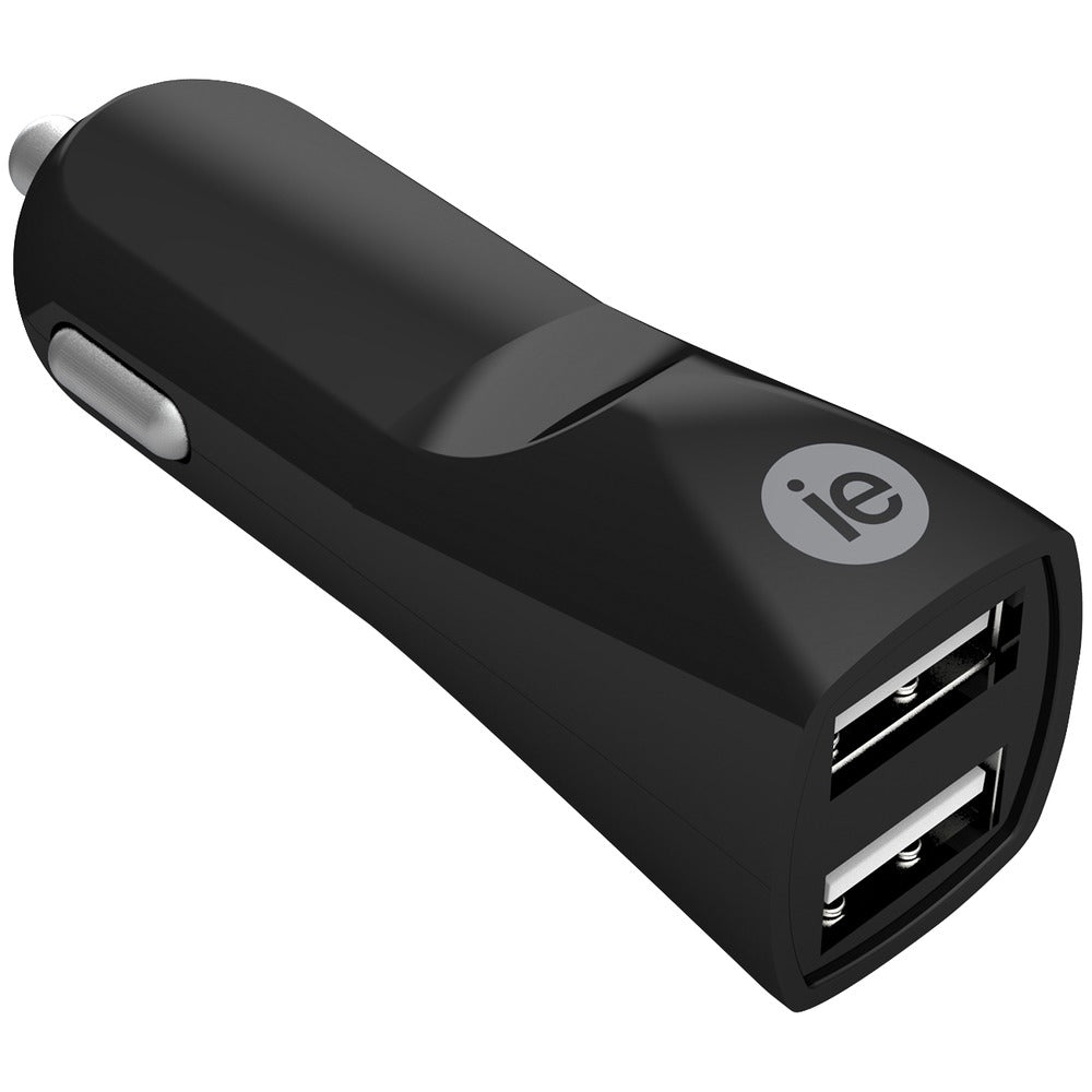 iEssentials IEN-PC32A-BK Dual USB Car Charger Image 1