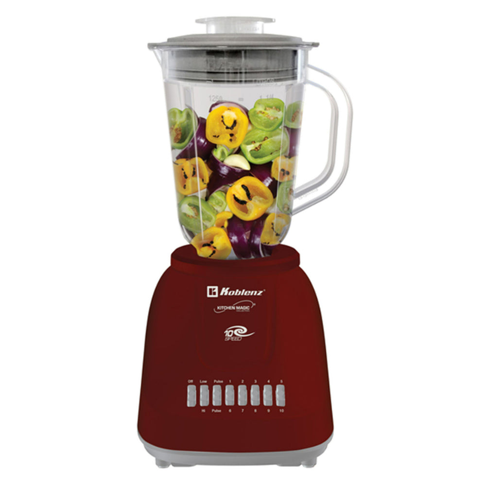 Koblenz LKM-5510 PR Blender 500W 10Spd 42Oz Plastic Red Image 1