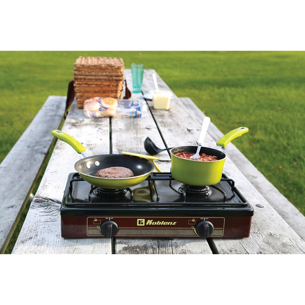 Koblenz PFK-200 2-Burner Outdoor Stove with Porcelain Top Cover