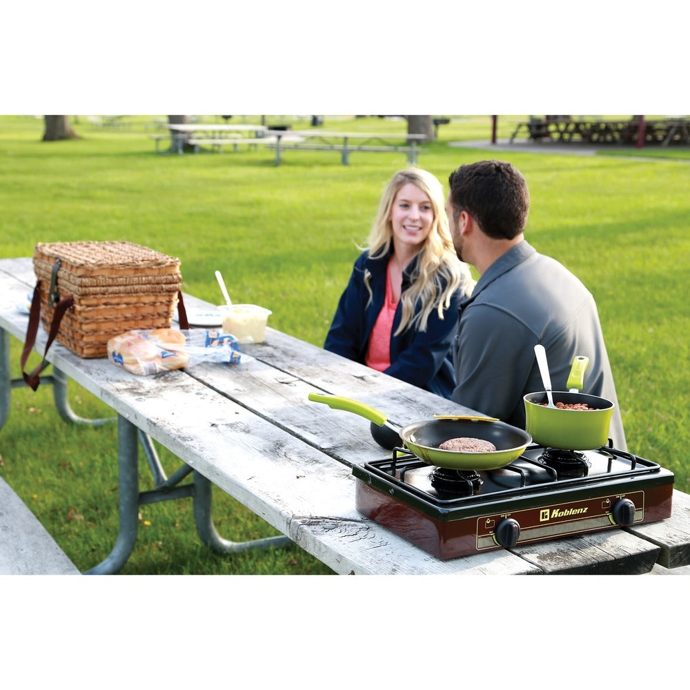 Koblenz PFK-200 2-Burner Outdoor Stove with Porcelain Top Cover