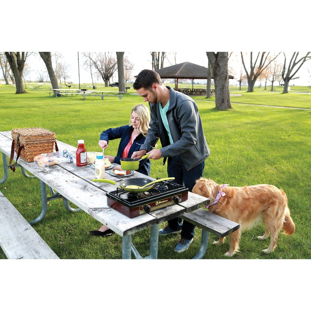 Koblenz PFK-200 2-Burner Outdoor Stove with Porcelain Top Cover