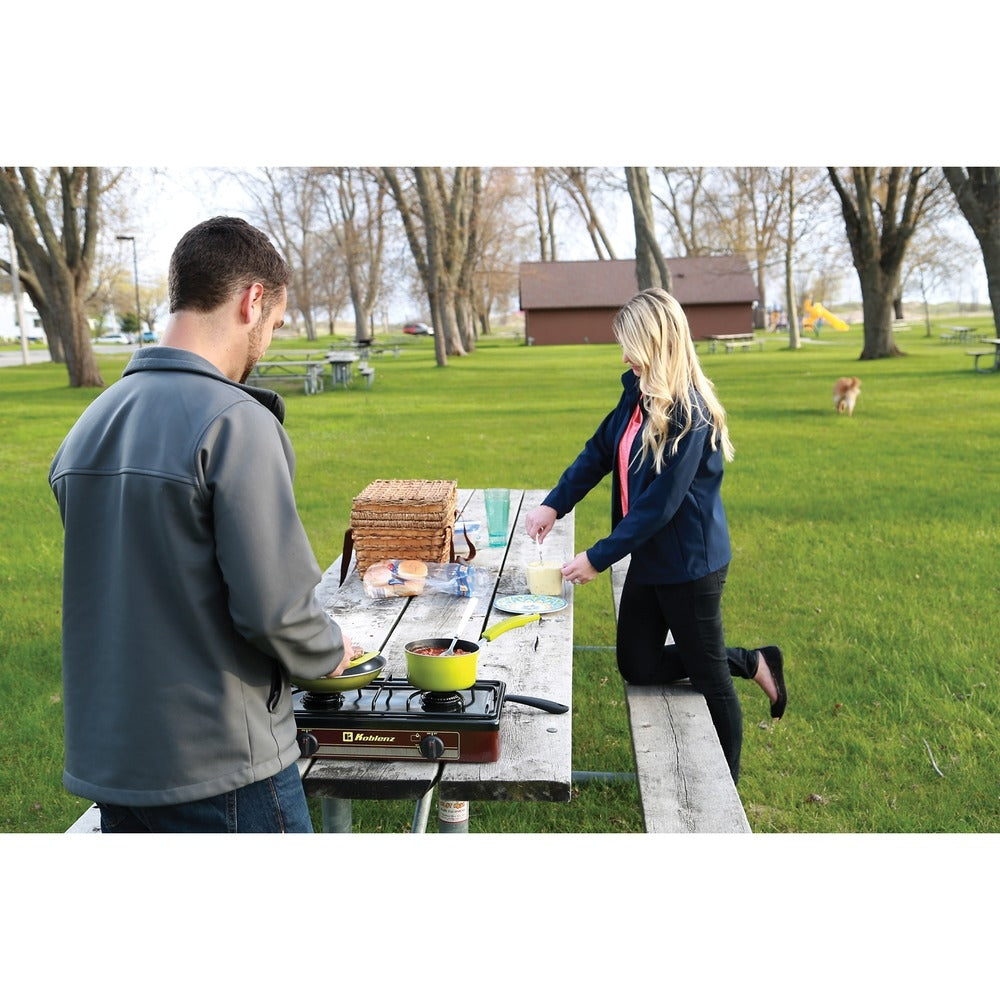 Koblenz PFK-200 2-Burner Outdoor Stove with Porcelain Top Cover