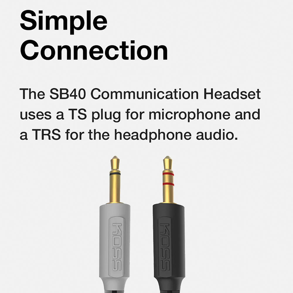Koss SB40 Headphones Headset Black