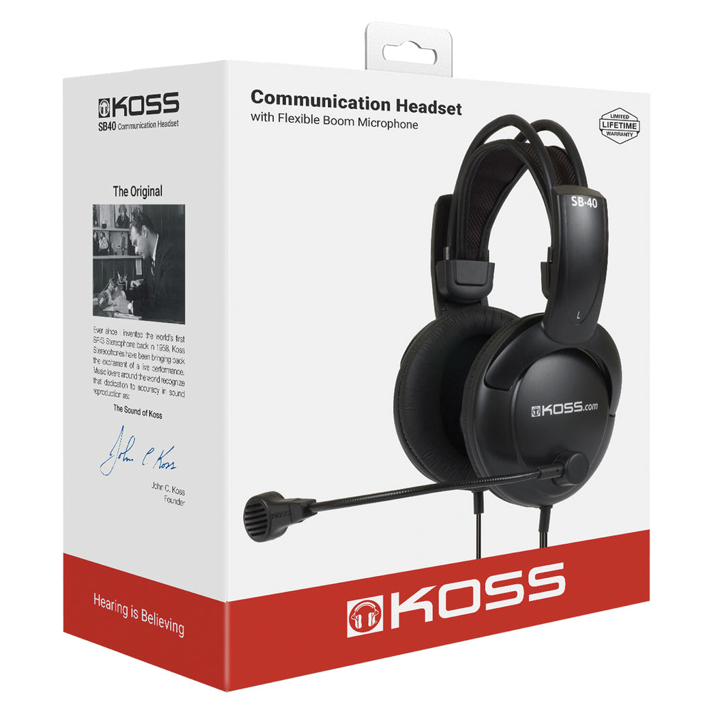 Koss SB40 Headphones Headset Black