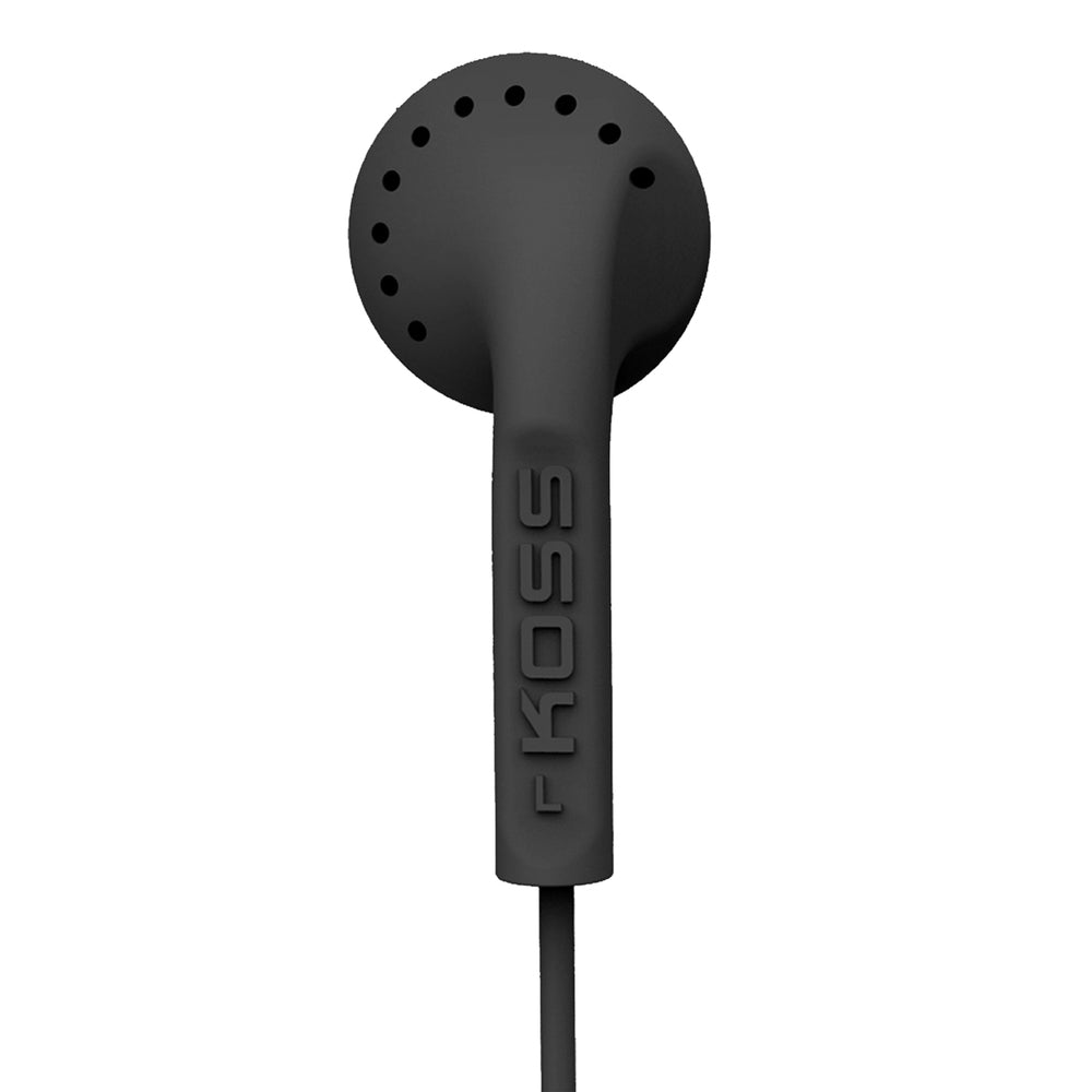 Koss KE10K On-Ear Earbuds - Lightweight, Black, Hi-Fi, Soft Rubber