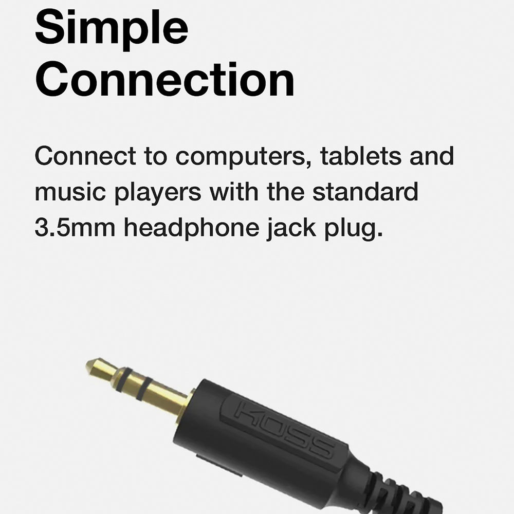 Koss KE10K On-Ear Earbuds - Lightweight, Black, Hi-Fi, Soft Rubber Image 1