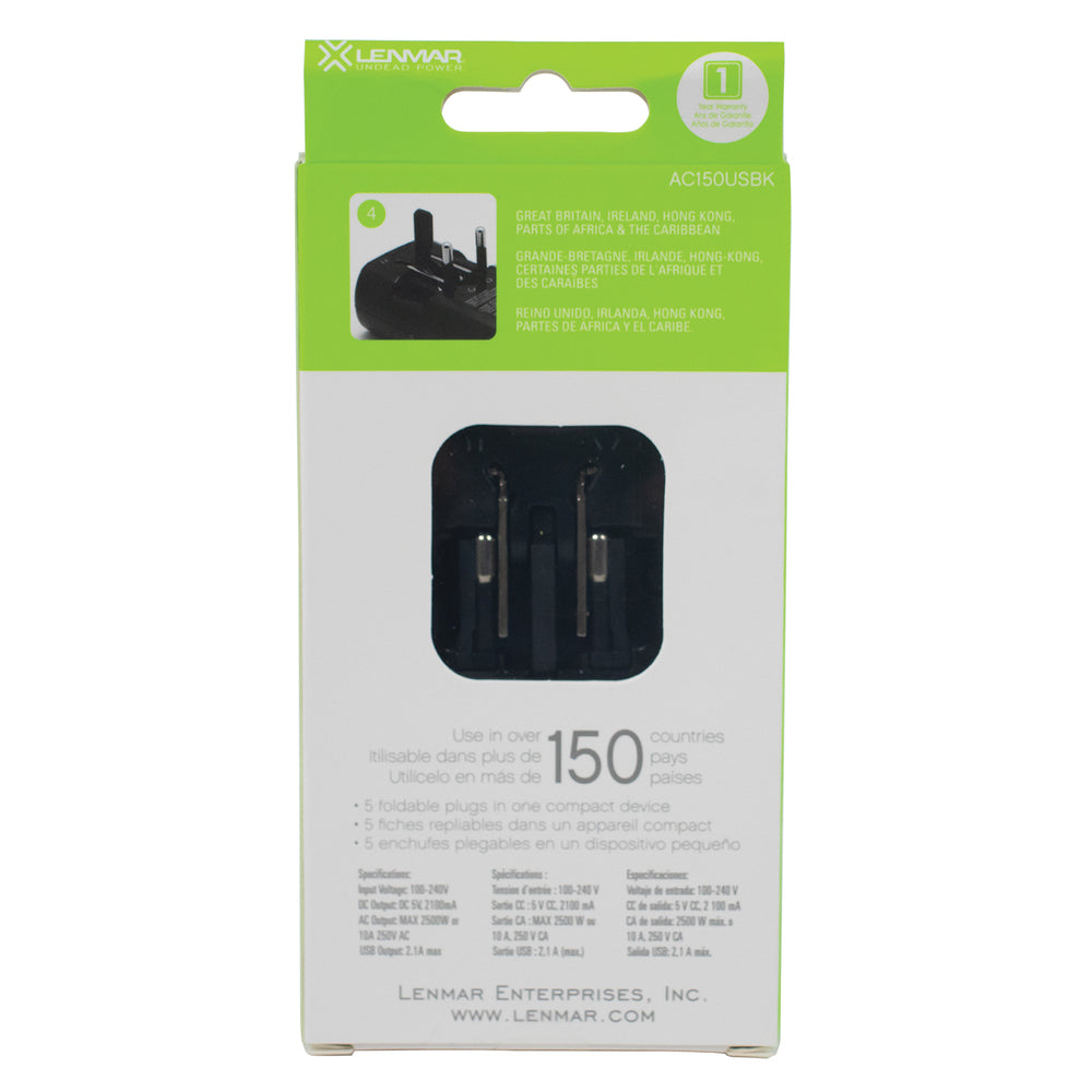 Lenmar Ac150Usbk All-In-1 Adptr Usb Blk