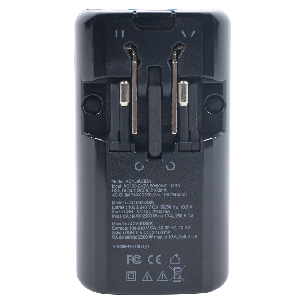 Lenmar Ac150Usbk All-In-1 Adptr Usb Blk Image 1