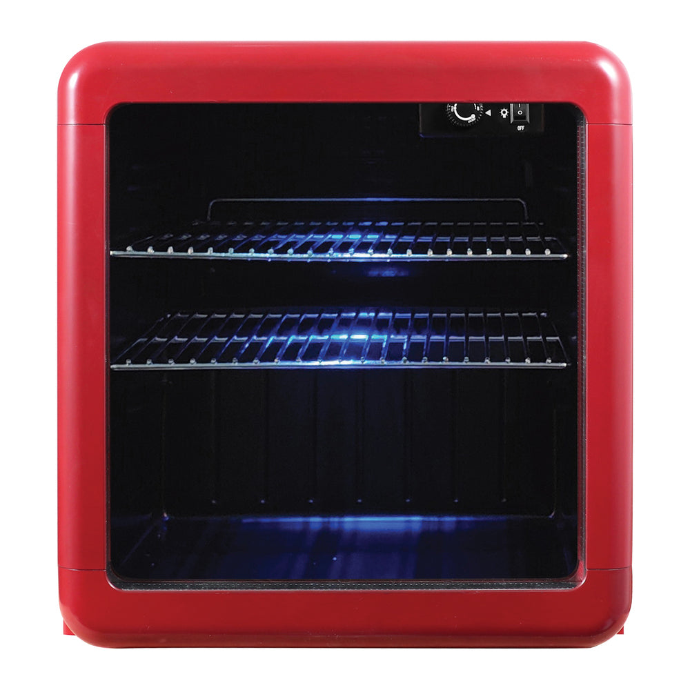 Magic Chef MCBC17CHR Beverage Cooler with LED Light, Red