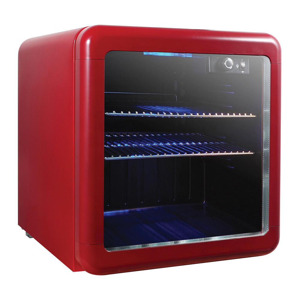 Magic Chef MCBC17CHR Beverage Cooler with LED Light, Red
