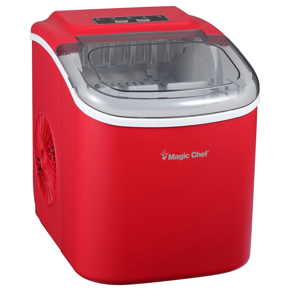 Magic Chef MCIM27R Portable Ice Maker - Red - 27-Lb Capacity Image 1