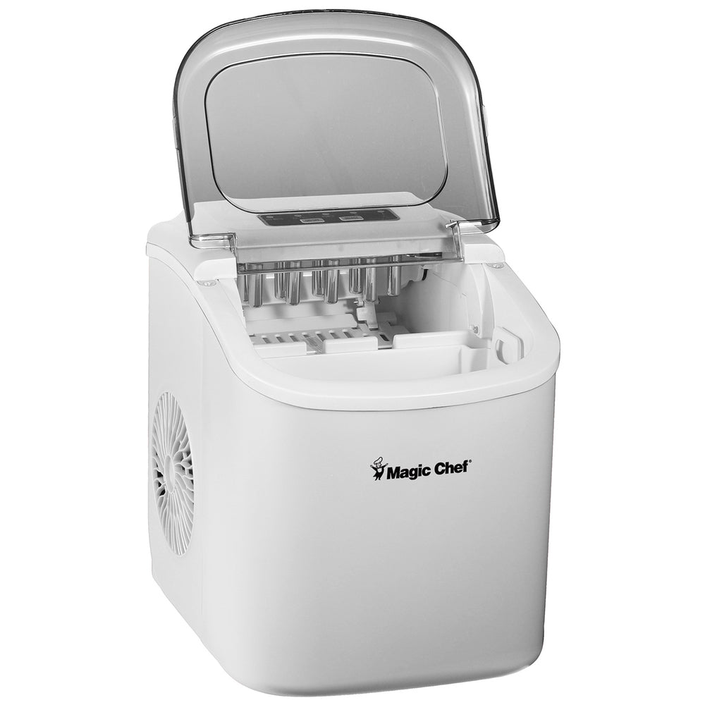 Magic Chef MCIM27W Portable Ice Maker - 27lb Capacity - White