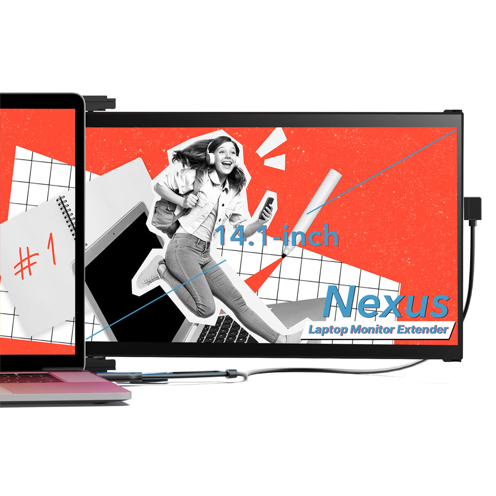 Mobile Pixels 101-1014P01 Nexus 14In Portable Monitor with USB-C, USB-A, HDMI Image 1