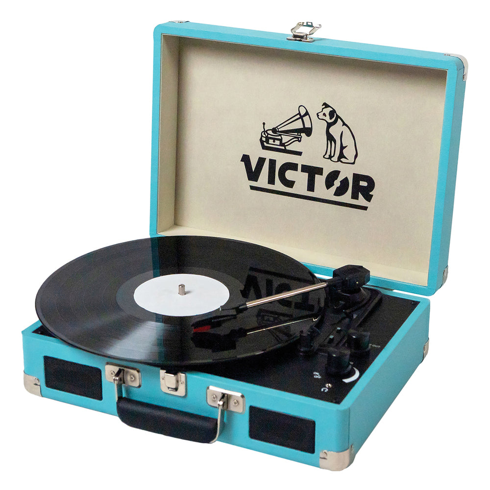 Victor VSRP-800-TQ Bluetooth Turntable - Turquoise Image 1
