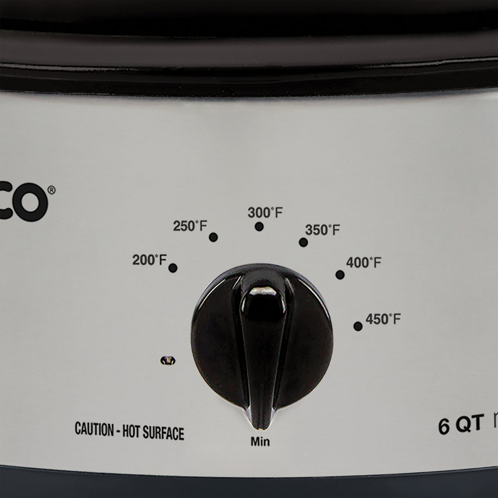 Nesco 4816-25 6Qt Roaster Silver Porcelain Cookwell