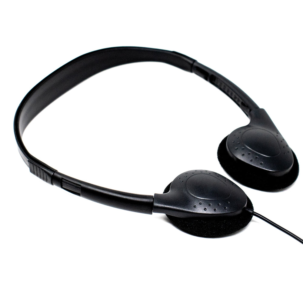 Digital Energy DEFT-1738 On-Ear Headphones 20Pk Black Ultra-Lightweight