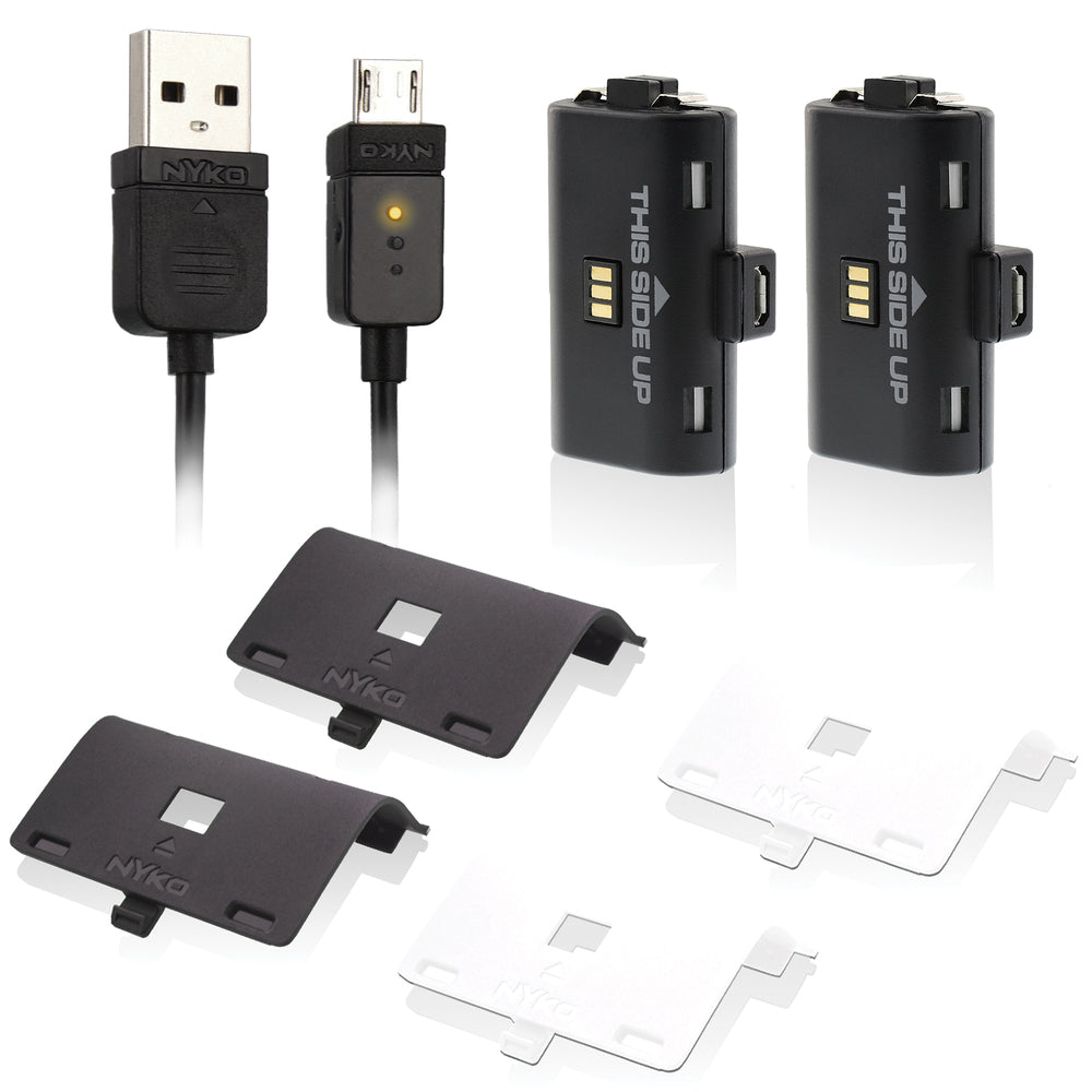 Nyko 86103 Xbox One Power Kit Plus - Rechargeable Batteries & 9ft USB Charging Cable