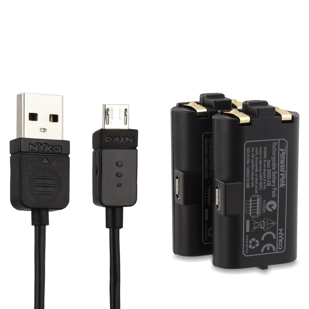 Nyko 86103 Xbox One Power Kit Plus - Rechargeable Batteries & 9ft USB Charging Cable