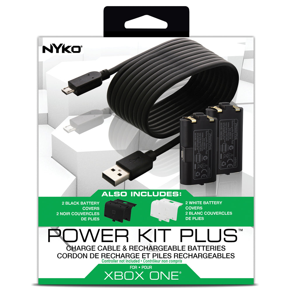 Nyko 86103 Xbox One Power Kit Plus - Rechargeable Batteries & 9ft USB Charging Cable