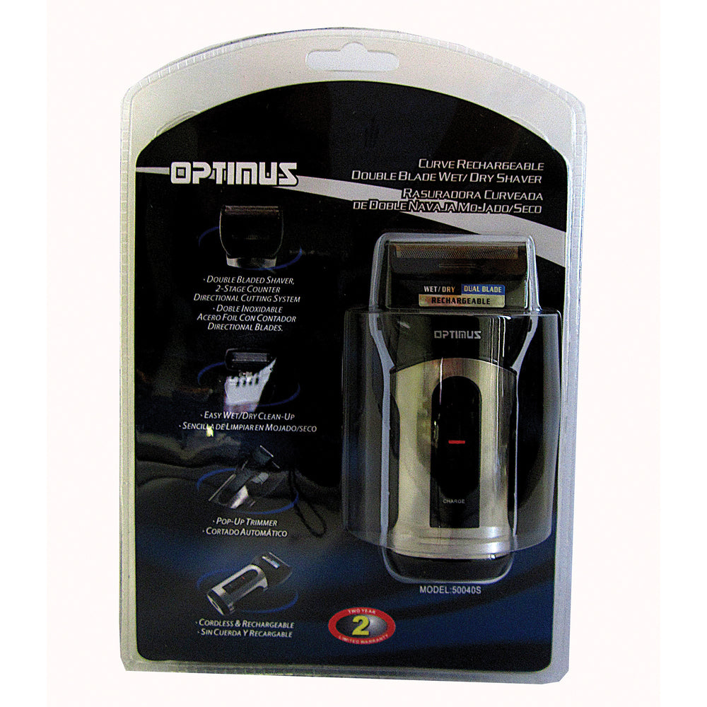 Optimus 50040S Curve Rechargeable Double Blade Wet / Dry Men'S Shaver