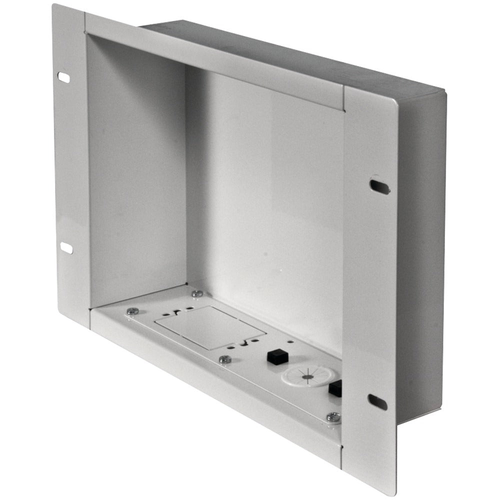 Peerless IBA2-W In-Wall Metal Box Large White Cable Management Kit Image 1