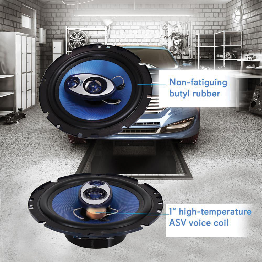 Pyle PL63BL 6.5" 3-Way Car Speakers - Blue Label Series
