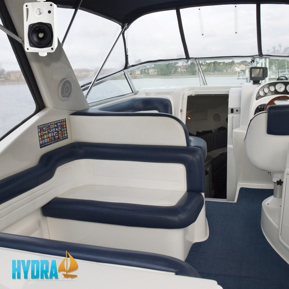 Pyle PLMR24 Hydra Marine Speaker 100W, Black, Wired