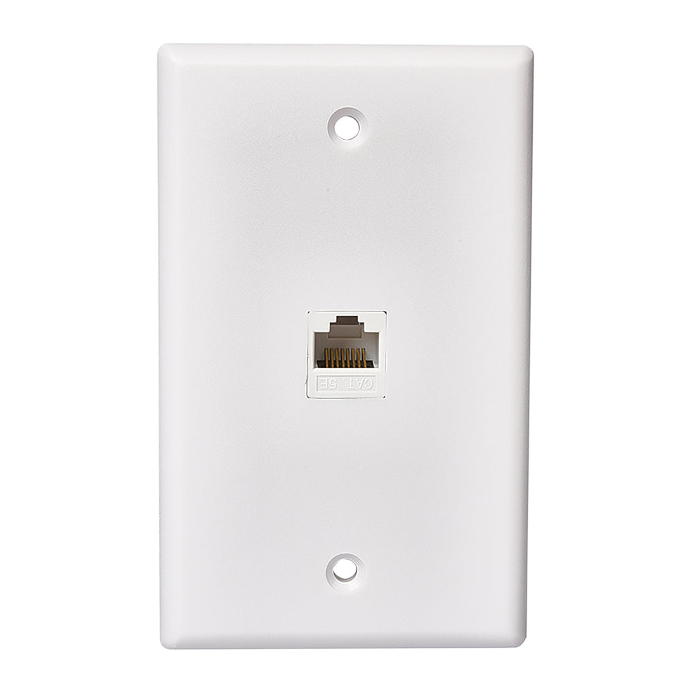 Rca TPH562RV Cat5E/6 Wall Plate Single RJ45 Keystone Jack White