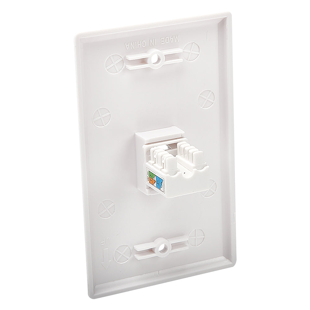 Rca TPH562RV Cat5E/6 Wall Plate Single RJ45 Keystone Jack White