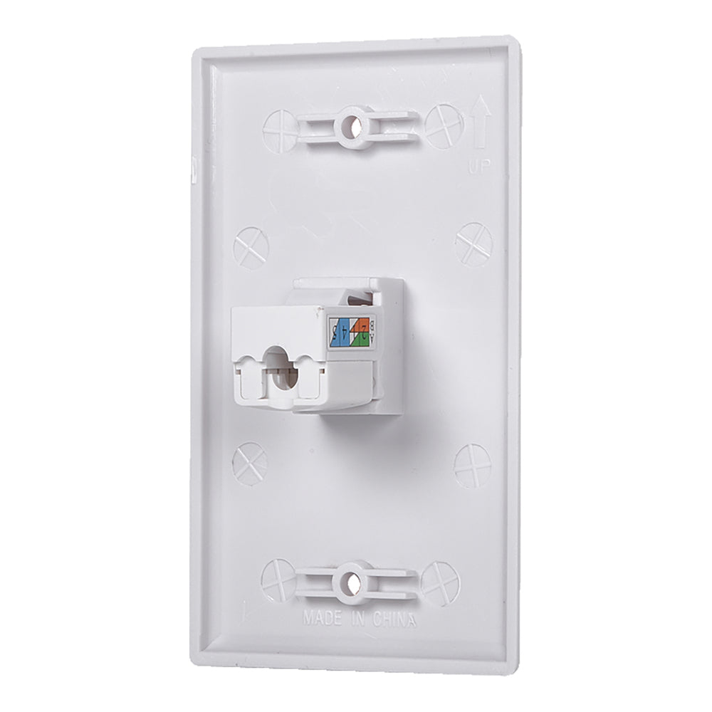 Rca TPH562RV Cat5E/6 Wall Plate Single RJ45 Keystone Jack White