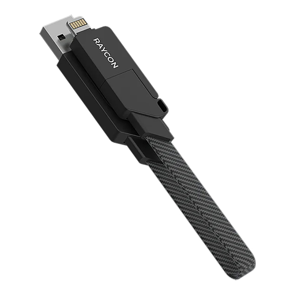Raycon Racflx510-24E-Bla 6-In-1 Magic Flex Cable with 100W Power Delivery