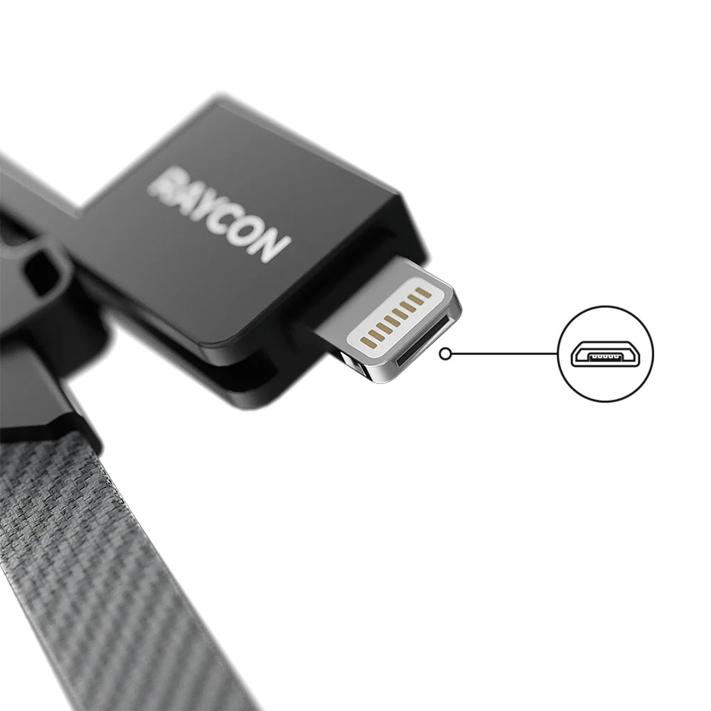 Raycon Racflx510-24E-Bla 6-In-1 Magic Flex Cable with 100W Power Delivery