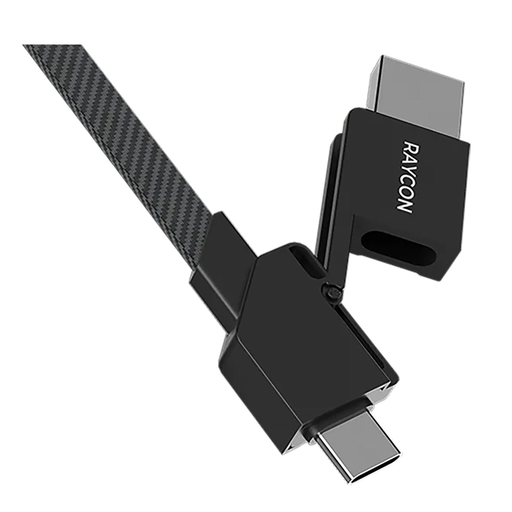 Raycon Racflx510-24E-Bla 6-In-1 Magic Flex Cable with 100W Power Delivery