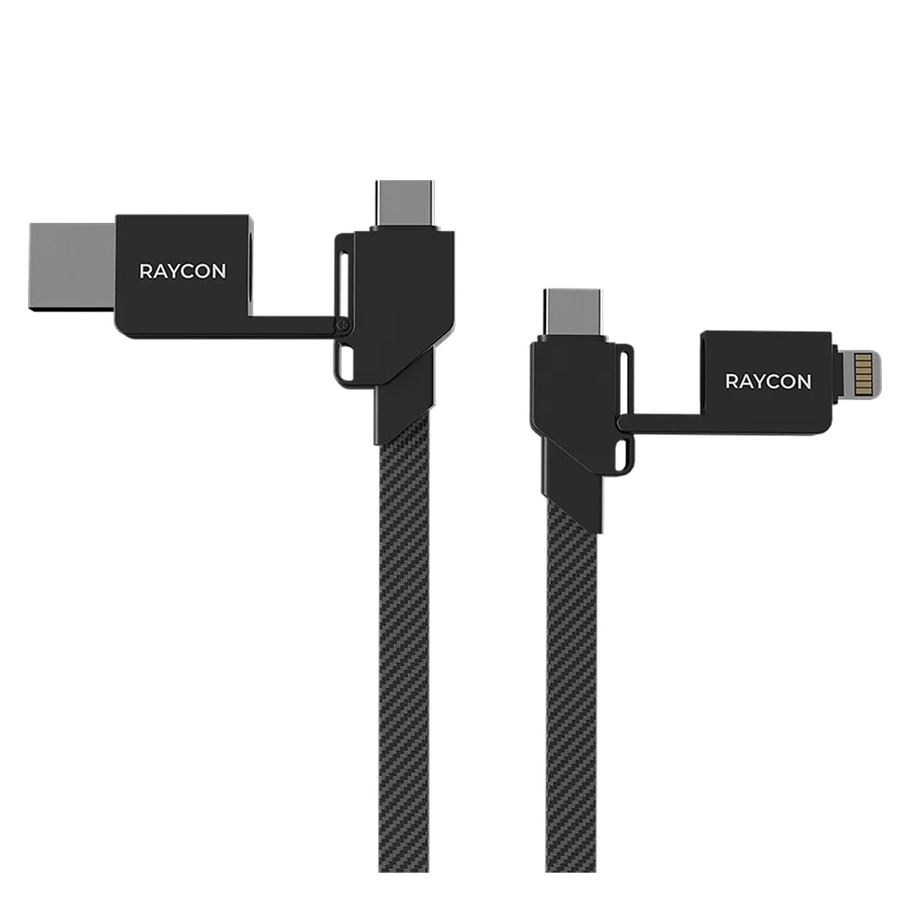 Raycon Racflx720-24E-Bla 6Ft 6In1 Magic Flex Cable - 100W Fast Charging
