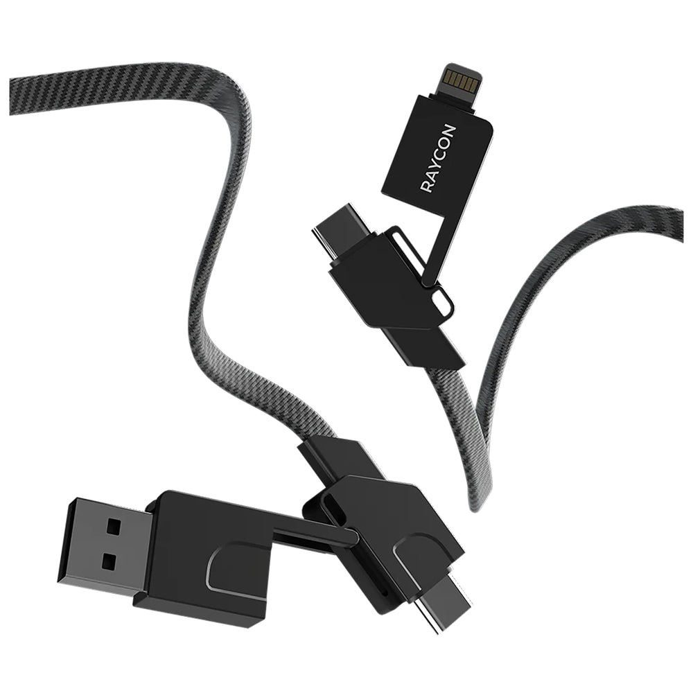 Raycon Racflx720-24E-Bla 6Ft 6In1 Magic Flex Cable - 100W Fast Charging