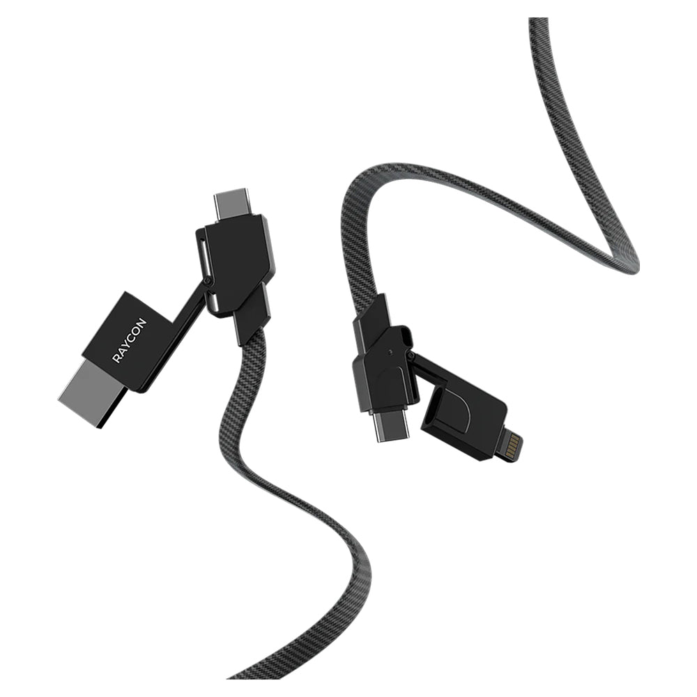 Raycon Racflx720-24E-Bla 6Ft 6In1 Magic Flex Cable - 100W Fast Charging