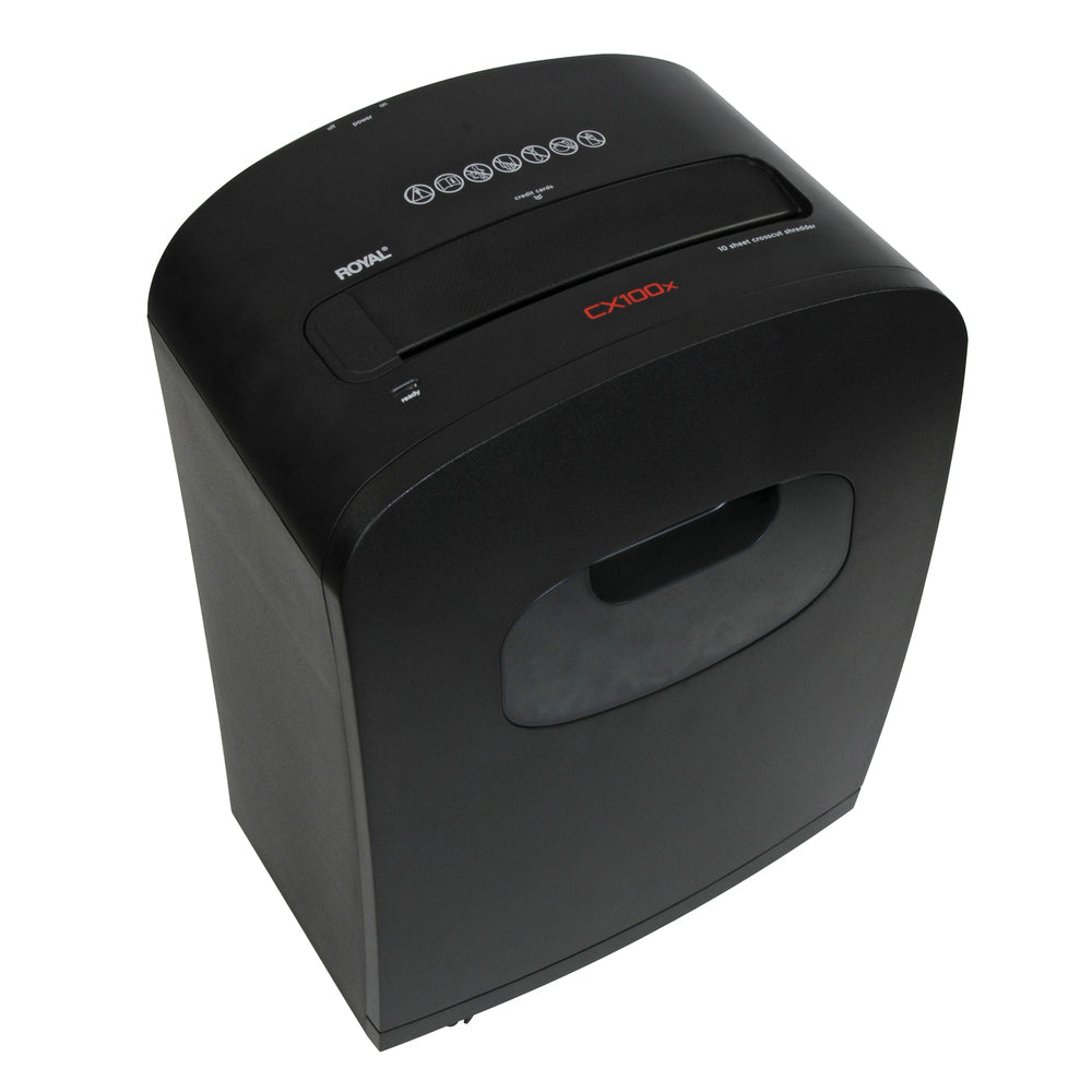 Adler Royal 29171Y 100X Cross Cut Shredder - Staples & Credit Cards - 10 Sheet Capacity Image 1
