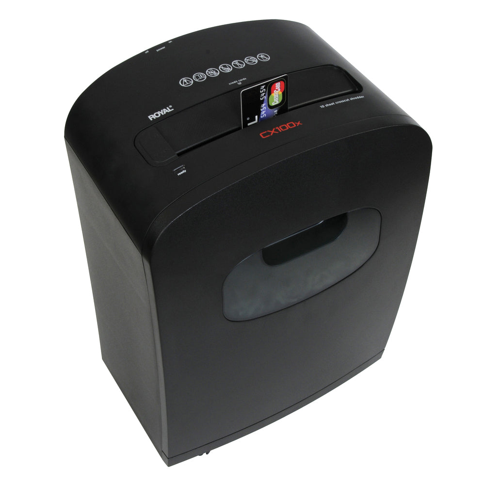 Adler Royal 29171Y 100X Cross Cut Shredder - Staples & Credit Cards - 10 Sheet Capacity