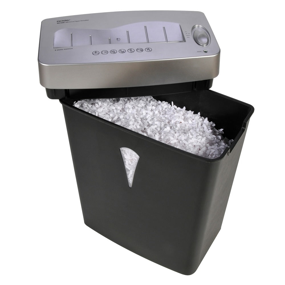 Royal 29366Y MC500 Micro Cut Shredder - 5 Sheet Capacity, 4mm x 10mm Cuts, Shreds Credit Cards