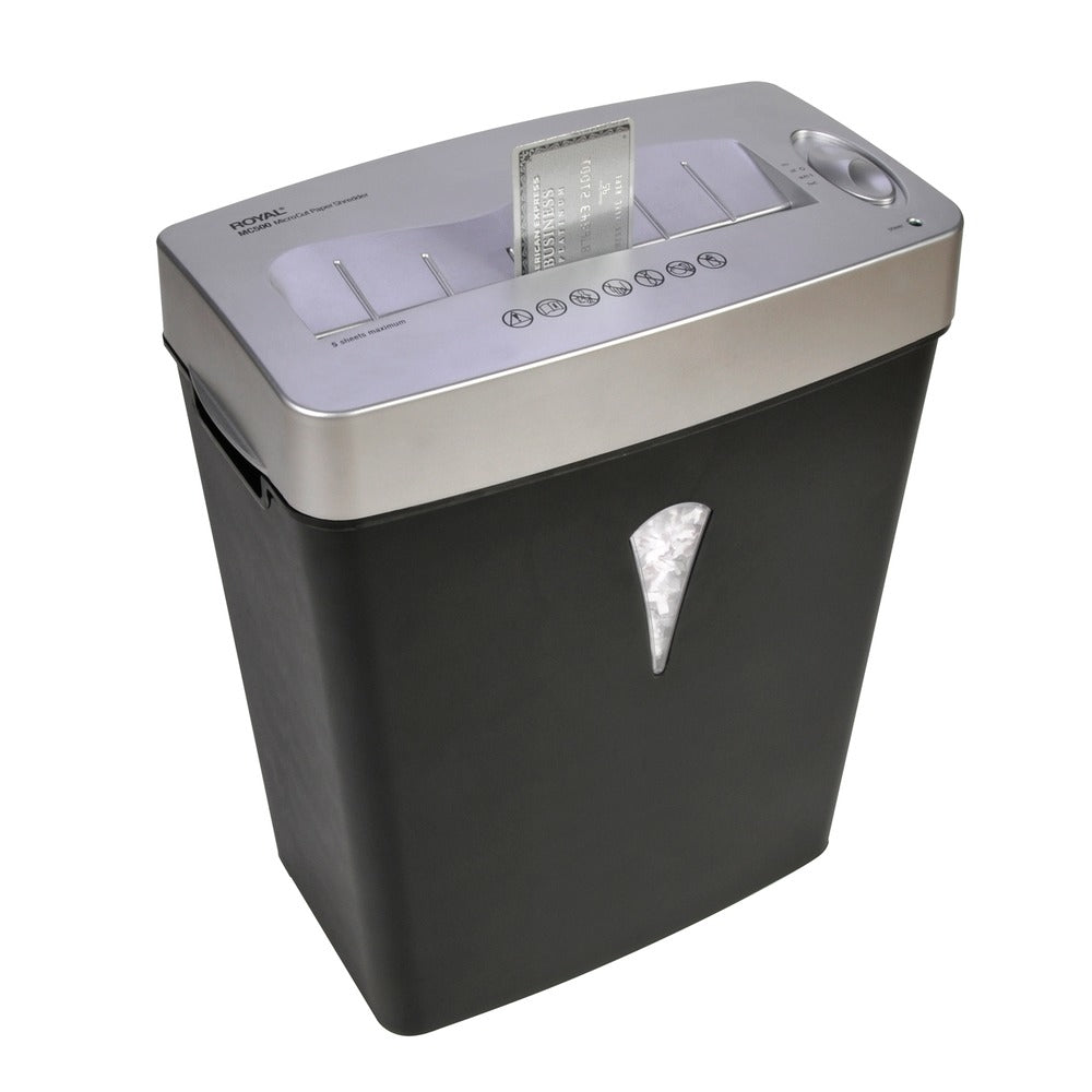 Royal 29366Y MC500 Micro Cut Shredder - 5 Sheet Capacity, 4mm x 10mm Cuts, Shreds Credit Cards