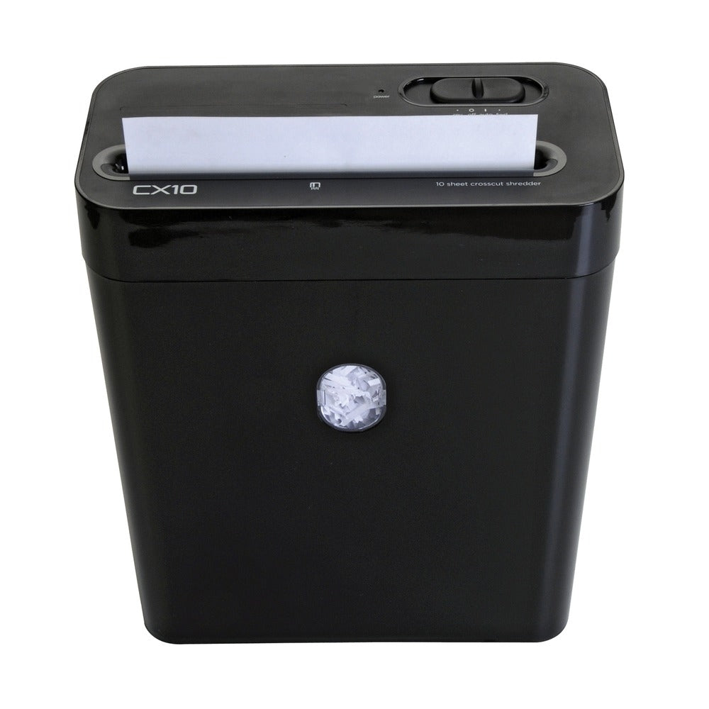 Adler Royal 89342X Cx10 Cross Cut Shredder - Shreds 10 Sheets, 3.5 Gallon Wastebasket, Black