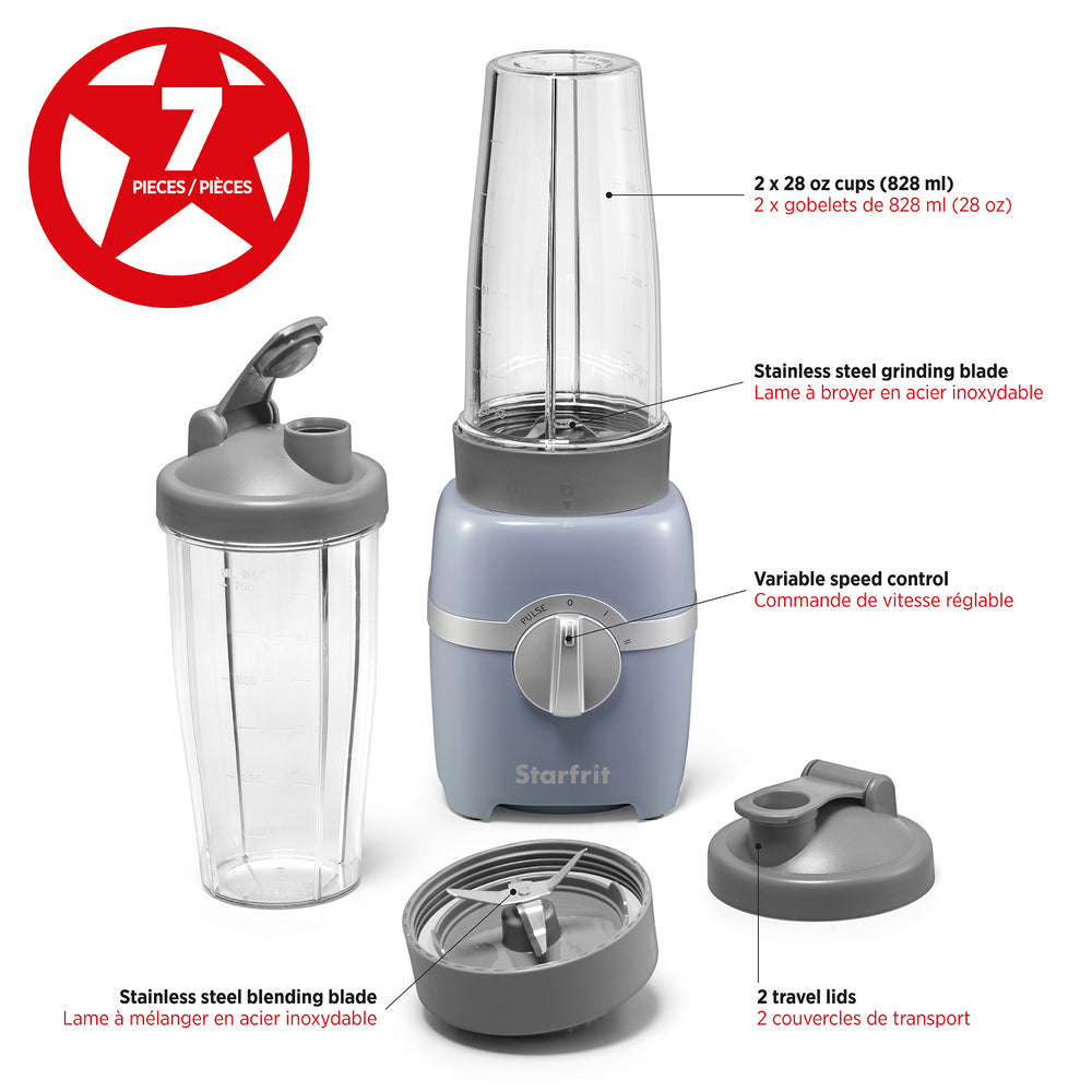 Starfrit 024325-003-0000 Personal Blender with 2 Tumblers