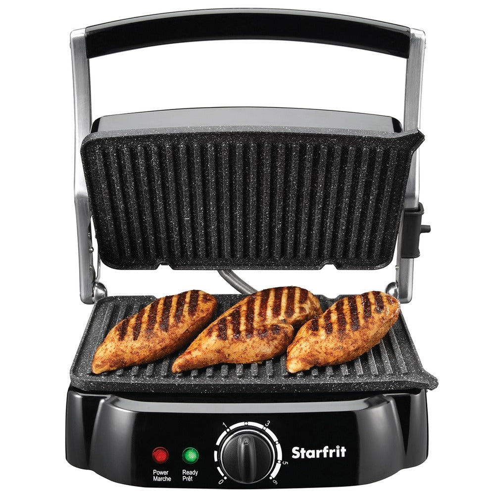 Starfrit 024500-001-0000 Panini Grill with Removable Plates and Adjustable Temperature