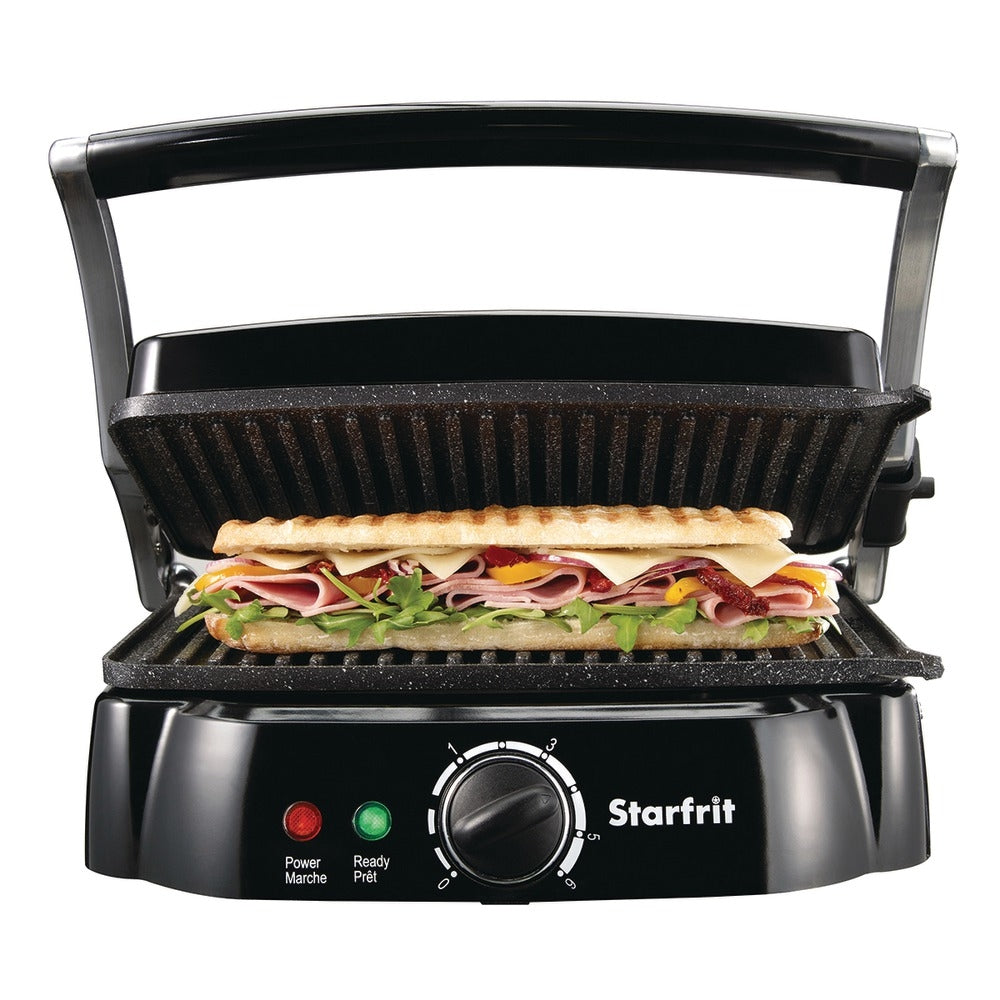 Starfrit 024500-001-0000 Panini Grill with Removable Plates and Adjustable Temperature