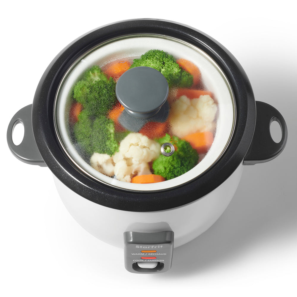 Starfrit 024734-001-0000 6-Cup Electric Rice Cooker with Ceramic Coating