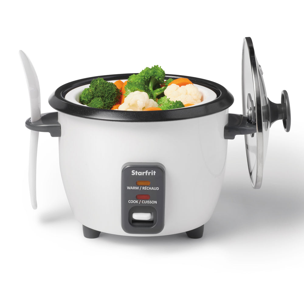 Starfrit 024734-001-0000 6-Cup Electric Rice Cooker with Ceramic Coating