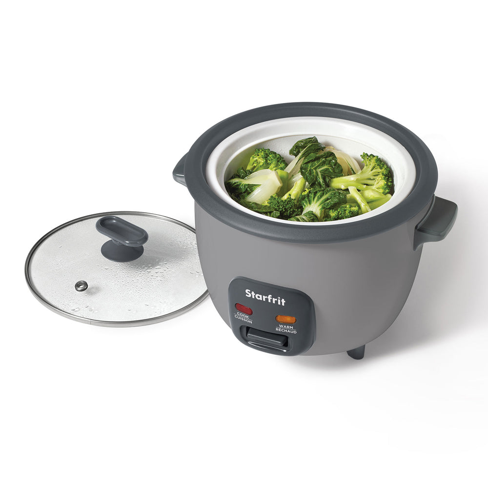 Starfrit 024739-001-0000 Rice Cooker 10-Cup Ceramic Pot Gray
